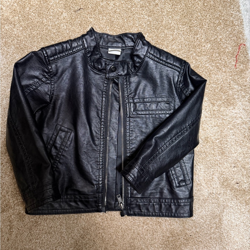 H&M Kids Black Faux Leather Jacket